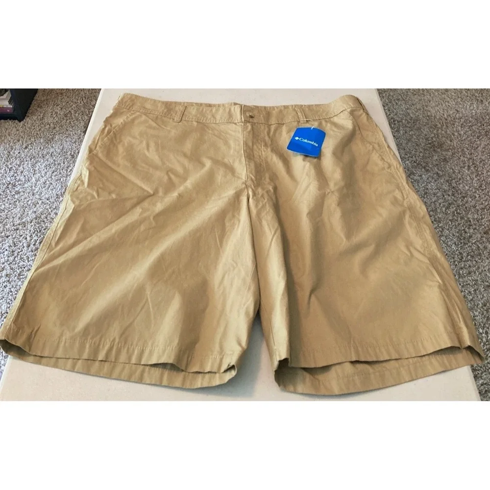 New Men's Columbia Archer Mountain Shorts, Sz 40, Khaki Beige